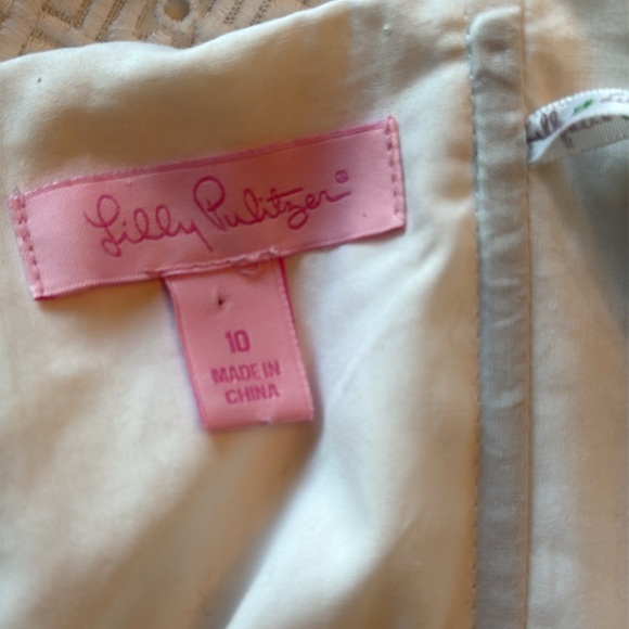 NWT LILLY PULITZER Betsey dress LWD‎ Eyelet classic we white lace Sz 10 - Picture 13 of 15